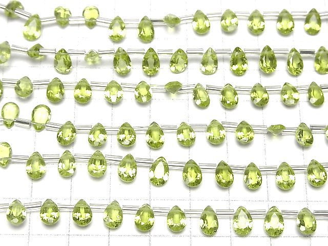 [Video] High Quality Peridot AAA Pear shape Faceted 8x5mm half or 1strand (18pcs )