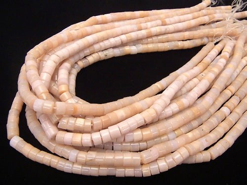 Pink Opal AA + Tube 6mm half or 1strand beads (aprx.15inch / 38cm)