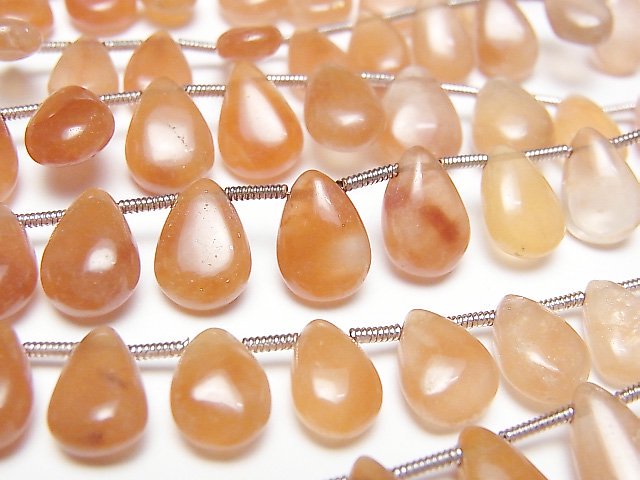 Pear Shape, Rutilated Quartz Gemstone Beads
