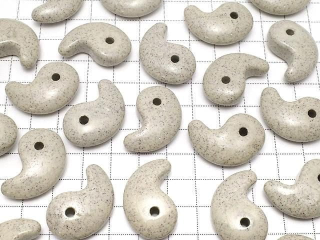 [Video] Taiwan Hokutolite Comma Shaped Bead 30x20mm 1pc