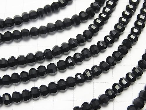 High Quality! Black Spinel AAA Semi Faceted Round 6mm 1/4 or 1strand beads (aprx.15inch / 38cm)