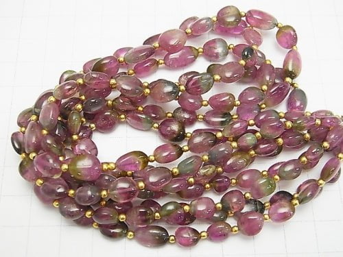 High Quality Watermelon Tourmaline AAAA Nugget Size Gradation half or 1strand beads (aprx.15inch / 38cm)