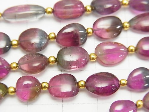 1strand $597.99! High Quality Watermelon Tourmaline AAAA Nugget Size Gradation 1strand beads (aprx.15inch / 38cm)