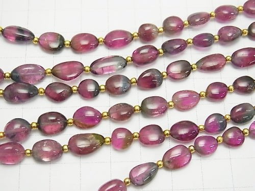 1strand $597.99! High Quality Watermelon Tourmaline AAAA Nugget Size Gradation 1strand beads (aprx.15inch / 38cm)