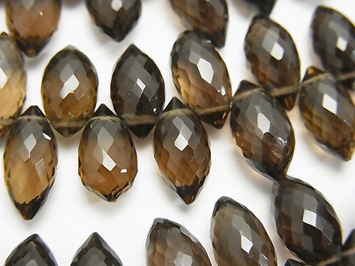 Faceted Briolette, Marquise, Rice, Smoky Quartz Gemstone Beads