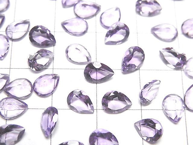 High Quality Pink Amethyst AAA Undrilled Pear shape faceted 7x5mm 10pcs $6.79!