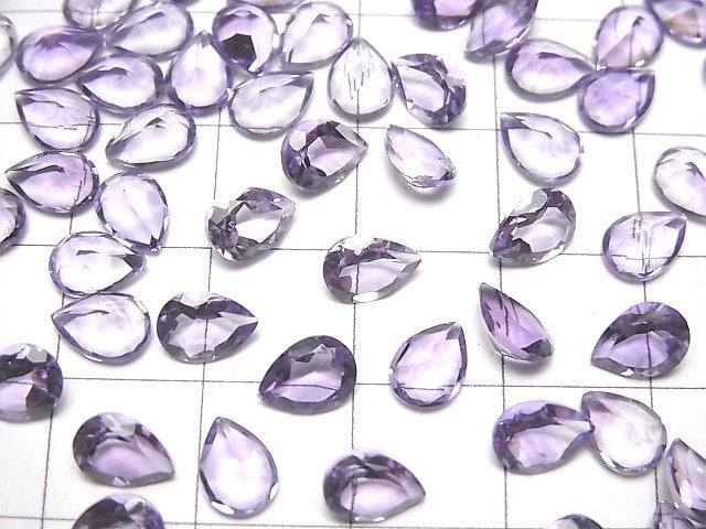 High Quality Pink Amethyst AAA Undrilled Pear shape faceted 7x5mm 10pcs $6.79!