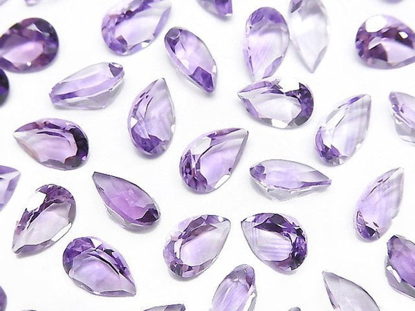 [Video]High Quality Amethyst AAA Loose stone Pear shape Faceted 9x6mm 5pcs