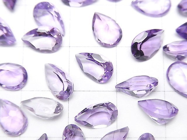 [Video]High Quality Amethyst AAA Loose stone Pear shape Faceted 9x6mm 5pcs