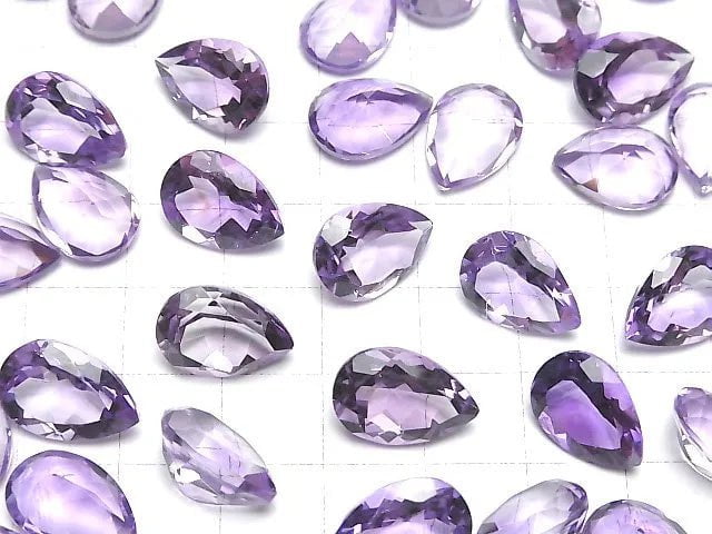High Quality Pink Amethyst AAA Loose stone Pear shape Faceted 14x10mm 3pcs
