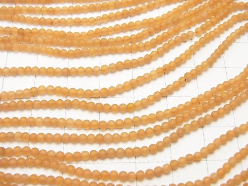 [Video] 1strand $3.79! Frost Orange Aventurine Round 2mm 1strand beads (aprx.15inch / 38cm)