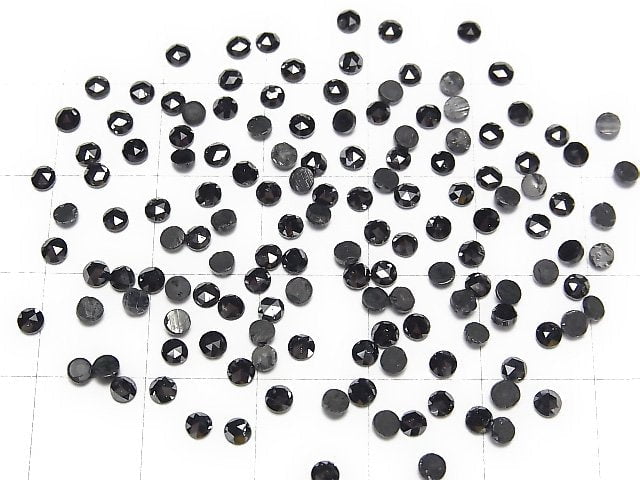 Black Diamond AAA Round Rose Cut 2.5x2.5x1mm 5pcs $19.99!