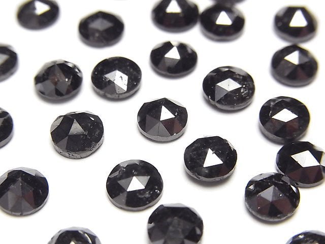 [Video] Black Diamond AAA Round Rose Cut 6x6mm 1pc