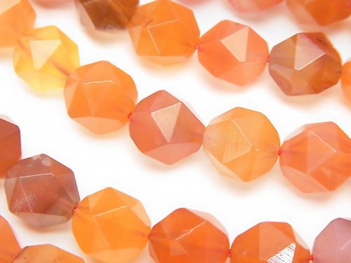 Carnelian, Faceted Round Gemstone Beads