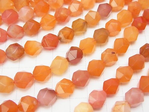 Mix Carnelian 20Faceted Round 10mm half or 1strand beads (aprx.15inch / 37cm)