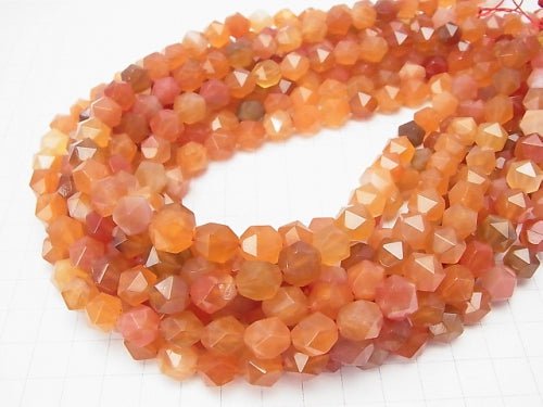 Mix Carnelian 20Faceted Round 10mm half or 1strand beads (aprx.15inch / 37cm)