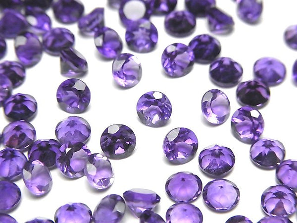 Amethyst, Round, Undrilled Gemstone Beads