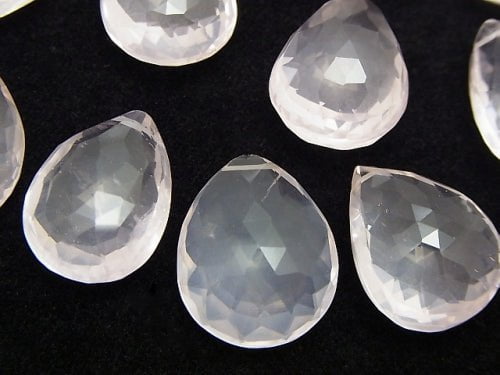 Madagascar Rose Quartz AAA-Pear shape Faceted Briolette 3pcs $34.99!