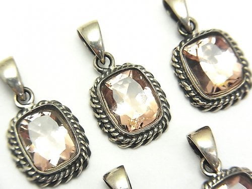 Accessories, Morganite, Pendant, Rectangle Gemstone Beads