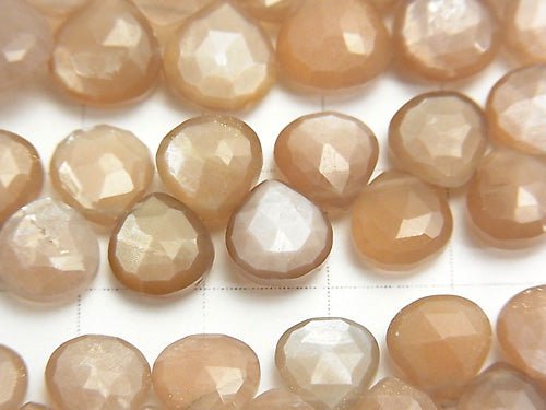 High Quality Orange-Brown Moonstone AAA- Chestnut Faceted Briolette half or 1strand beads (aprx.8inch/20cm)