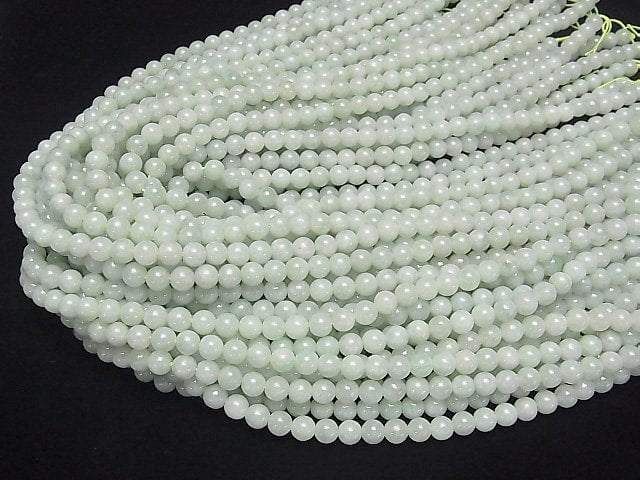 Burmese Jadeite AA+ Round 6mm half or 1strand beads (aprx.15inch/37cm)