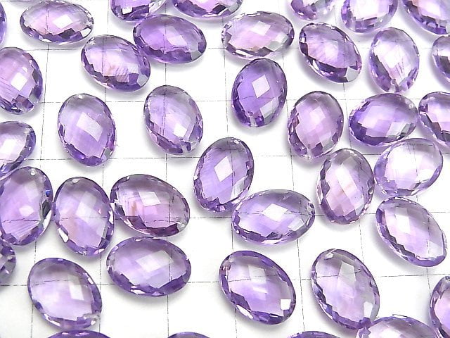 [Video]High Quality Amethyst AA++ Faceted Oval 13x9mm 3pcs