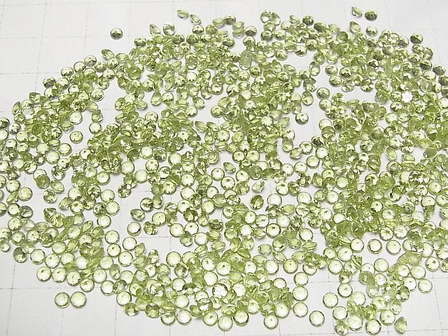 [Video] High Quality Peridot AAA Undrilled Round Faceted 3x3x2mm 10pcs $3.79!