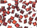 [Video]High Quality Mozambique Garnet AAA Undrilled Princess Cut 6x6mm 4pcs $9.79!