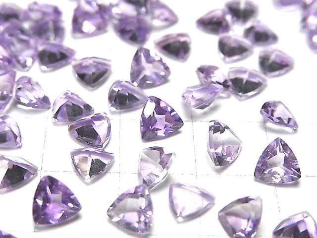 [Video]High Quality Pink Amethyst AAA Loose stone Triangle Faceted 6x6mm 5pcs