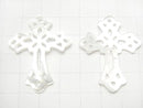 [Video] High Quality White Shell Watermark Cross 40x32x2mm 1pc