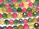 [Video] Multi-color Crystal 64Faceted Round 6mm 1strand beads (aprx.15inch/37cm)
