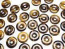Yellow Tiger's Eye AA++ Coin (Donut) 30x30x5mm 2pcs