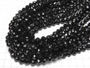 [Video] High Quality! Black Spinel AAA Star Faceted Round 8mm 1/4 or 1 Strand Beads (approx. 15 inches/36 cm)