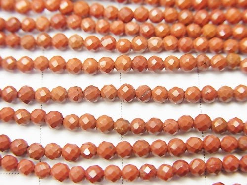 High Quality! 1strand $4.79! Red Jasper AAA Faceted Round 2mm 1strand beads (aprx.15inch / 37cm)