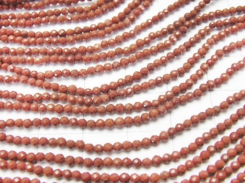 High Quality! 1strand $4.79! Red Jasper AAA Faceted Round 2mm 1strand beads (aprx.15inch / 37cm)