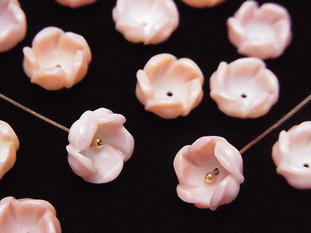 [Video] Queen Conch Shell AAA 3D Flower [8mm][10mm][12mm] Center Hole 4pcs