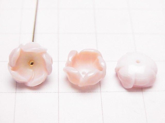 [Video] Queen Conch Shell AAA 3D Flower [8mm][10mm][12mm] Center Hole 4pcs