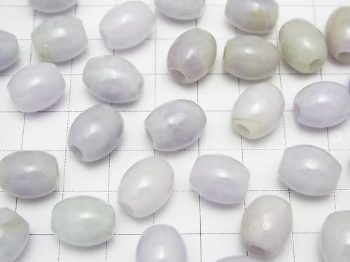Jade de lavande birman de qualité AA++ en forme de grain de riz, 12x10x10mm [trou de 3mm], 4 pièces