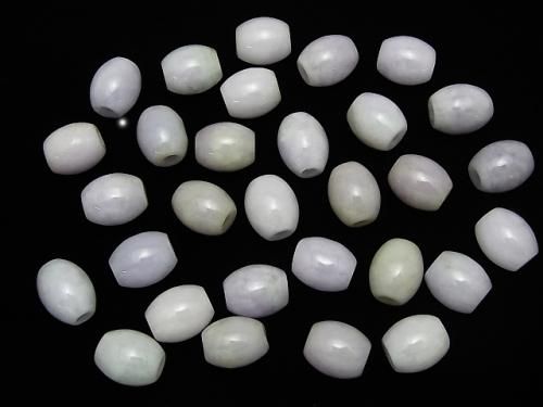 Jade de lavande birman de qualité AA++ en forme de grain de riz, 12x10x10mm [trou de 3mm], 4 pièces