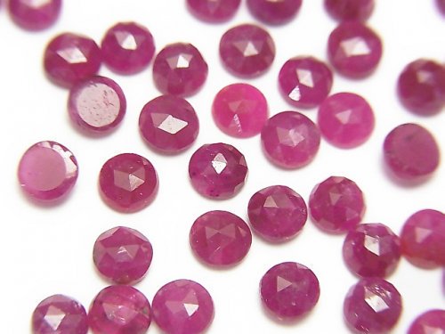 Rose, Round, Ruby Gemstone Beads