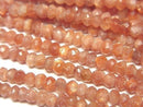 [Video] Sunstone AA++ Faceted Button Rondelle half or 1strand beads (aprx.13inch/32cm)