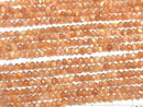[Video] Sunstone AA++ Faceted Button Rondelle half or 1strand beads (aprx.13inch/32cm)