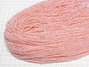 [Video] Pink Coral (Dyed) Round 3mm 1-strand beads (approx. 15 inches/37 cm)