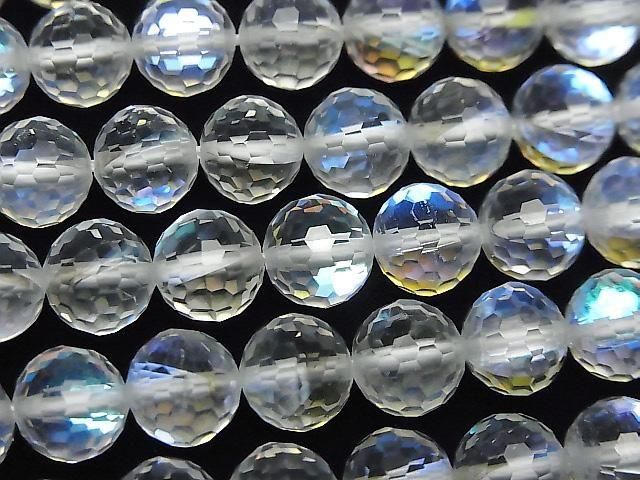 [Video]High Quality! Luna Flash 128Faceted Round 8mm 1strand beads (aprx.15inch/37cm)
