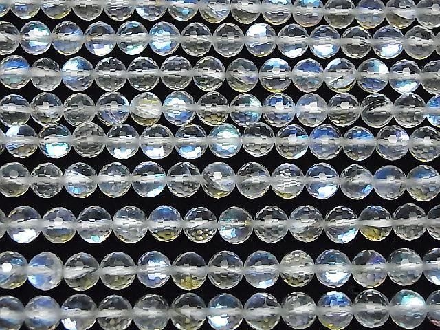 [Video]High Quality! Luna Flash 128Faceted Round 8mm 1strand beads (aprx.15inch/37cm)