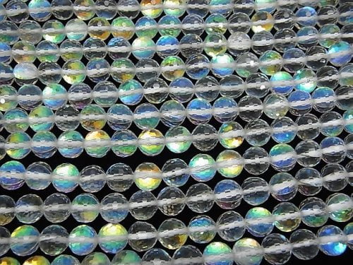 [Video] High Quality!  Luna Flash  128Faceted Round 10mm half or 1strand beads (aprx.15inch/36cm)