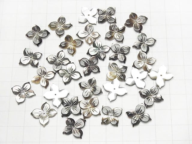 [Video] High Quality Black Shell (Black-lip Oyster) AAA Flower 16mm Center Hole 2pcs