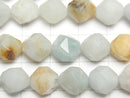 Mix Amazonite 20Faceted Round 10mm 1strand beads (aprx.15inch / 36cm)