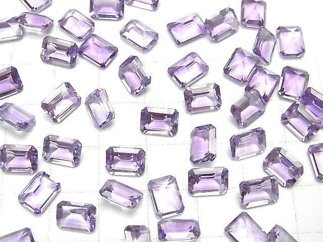 [Video] High Quality Amethyst AAA Loose stone Rectangle Faceted 8x6mm 5pcs