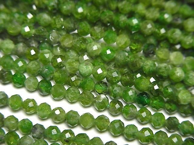 [Video] High Quality! Chrome Diopside AA+ Faceted Round 3mm 1-strand beads (approx. 15 inches/37 cm)